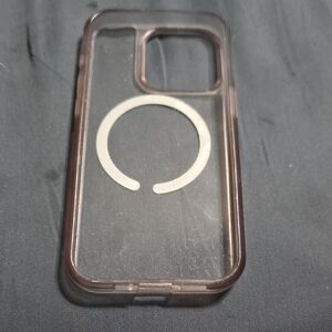 Clear MagSafe-Compatible Phone Case in Light Pink